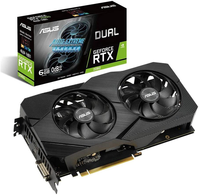 Asus Dual GeForce RTX 2060 EVO 6GB GDDR6  - كرت الشاشة